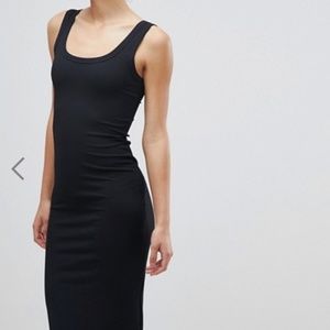 Miss Selfridge Basics Ribbed Bodycon Midi Dress